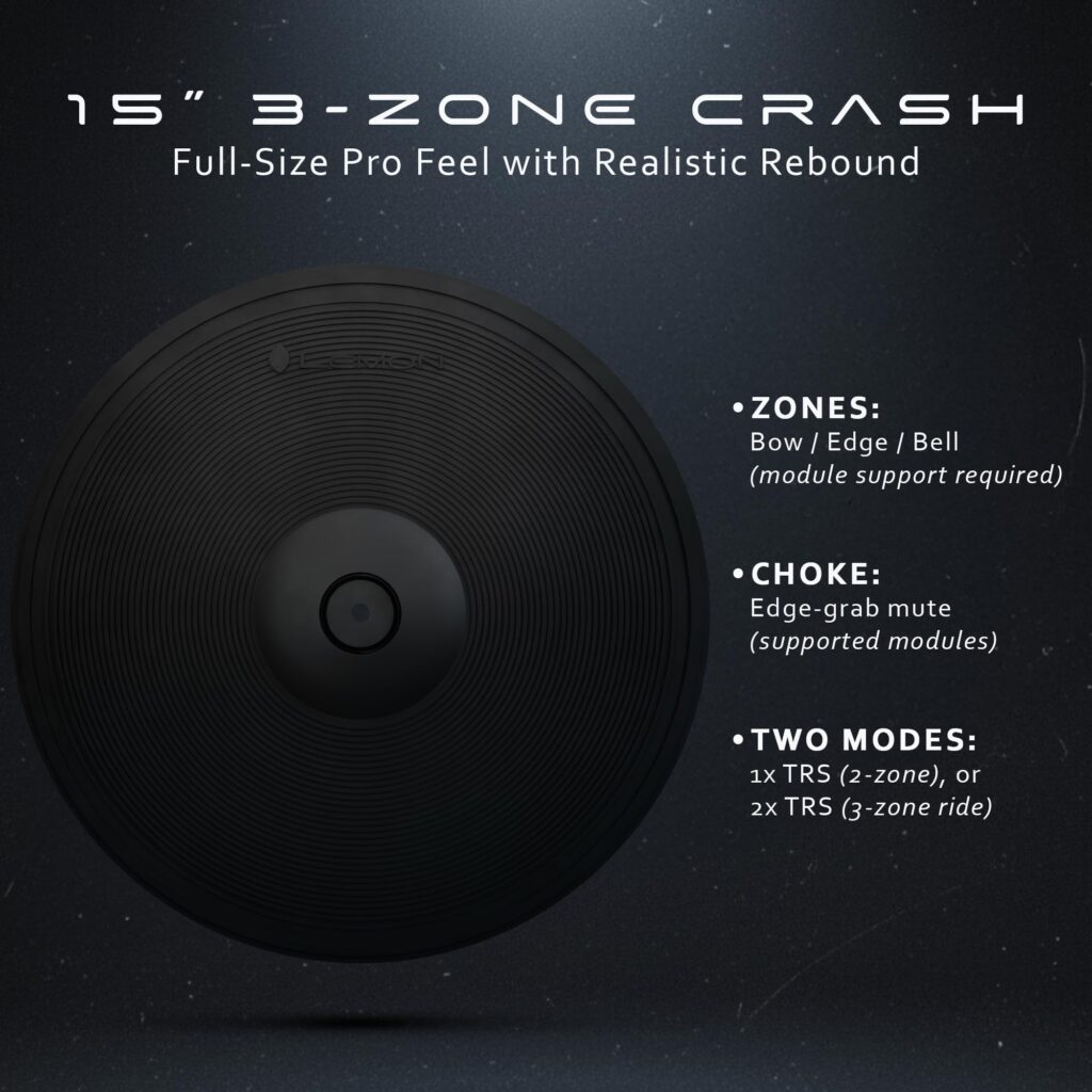 15" Triple-Zone Crash/Ride