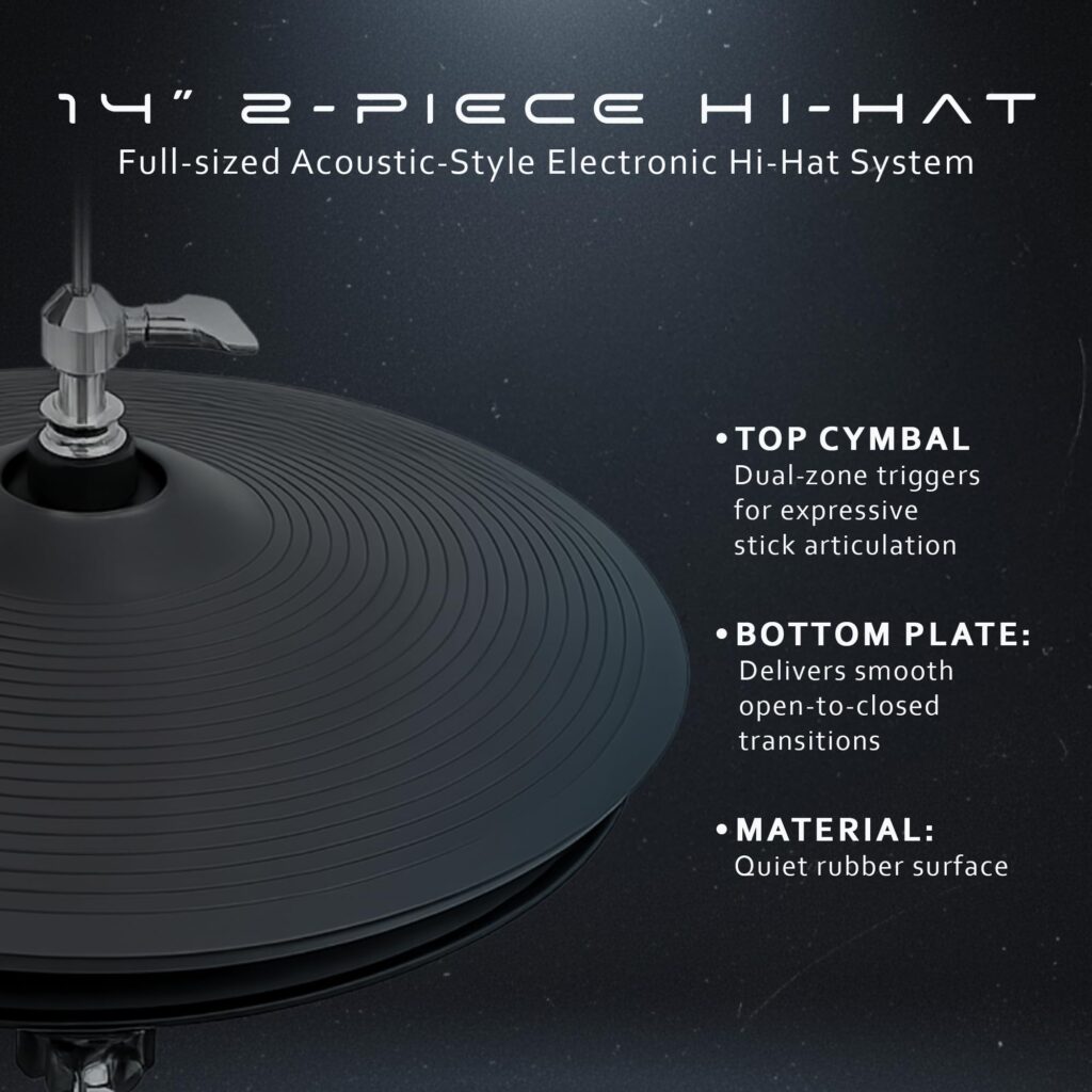 14" 2-Piece Electronic Hi-Hat Cymbals — image 2